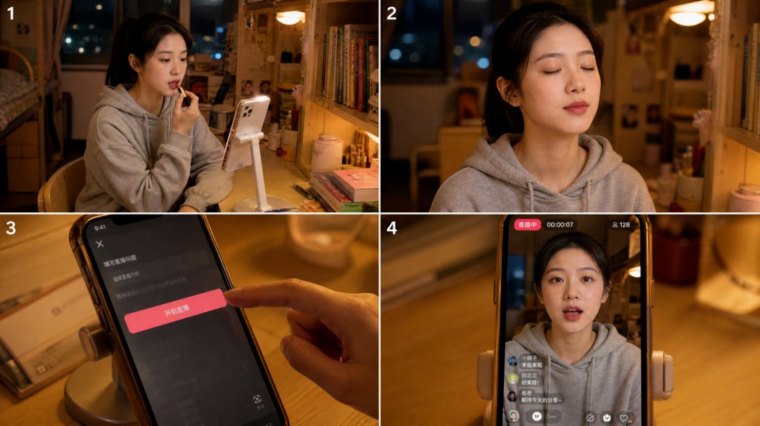 走廊那段走的是方式三,逆光从门缝透进来的效果在提示词里单独写了,不然模型默认平光。